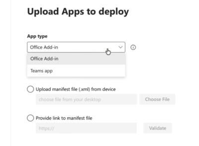 Choose Office Add-in