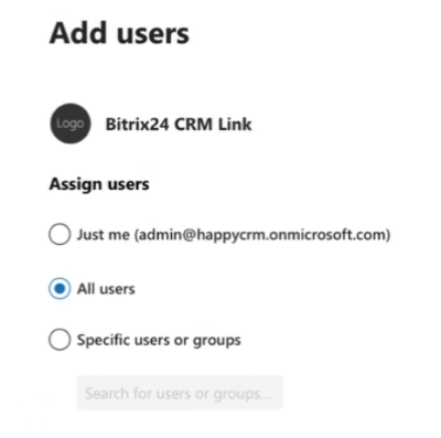 Choose users or groups