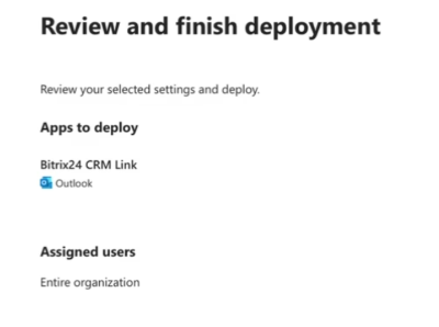 Deployment step 2