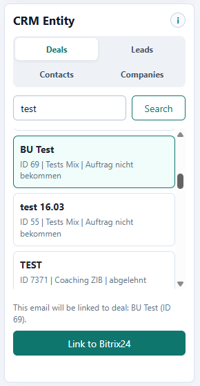 Link to Bitrix24