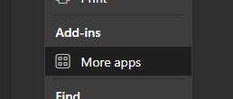 More apps menu