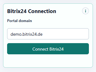 Enter Bitrix24 domain