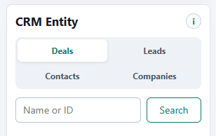 Select CRM entity